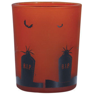 3 oranžové halloweenské poháre