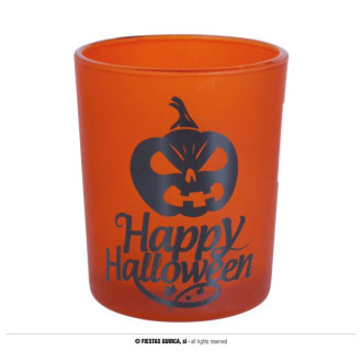 3 oranžové halloweenské poháre