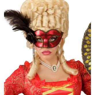 Widmann Červená metalická maska ​​benátska