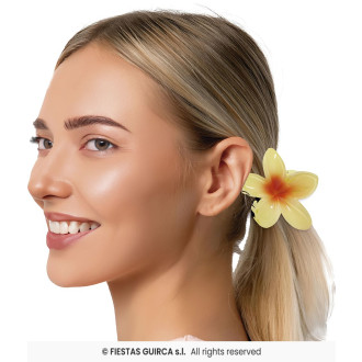 Kvetinová spona do vlasov žltá