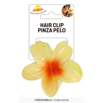 Kvetinová spona do vlasov žltá