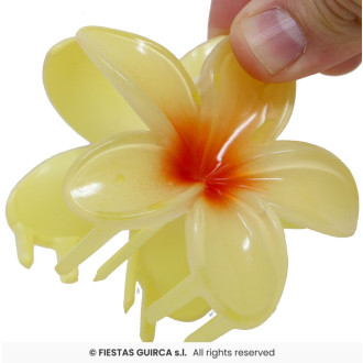 Kvetinová spona do vlasov žltá