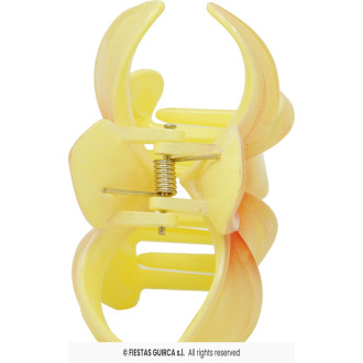 Kvetinová spona do vlasov žltá