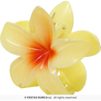 Kvetinová spona do vlasov žltá