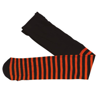 Pančucháče detské černo-oranžové - prúžok