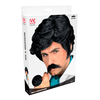 Widmann Pánska parochňa Playboy s fúzami čierna