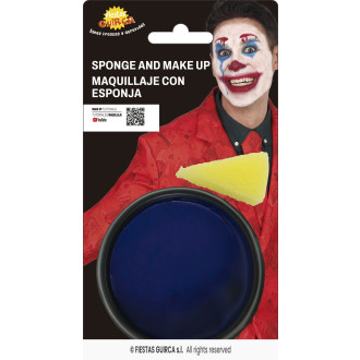 Líčidlo tmavo modré s aplikačnou hubkou