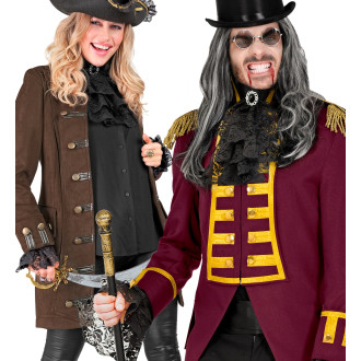 Widmann Čipkové fixky čierne s drahokamom a manžetami