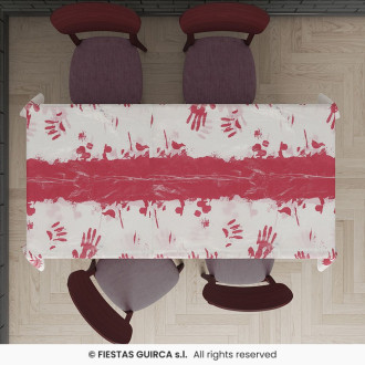 Obrus ​​na halloween zakrvavený