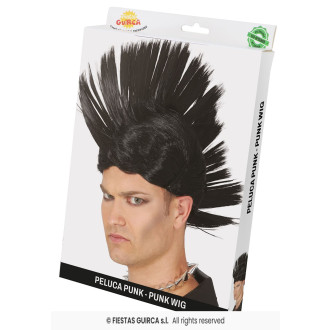 Černá punk paruka