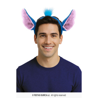 Modrá mimozemská čelenka s vlasy LILO STICH