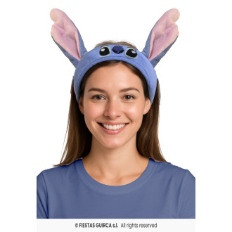 Modrá čelenka s růžovýma ušima