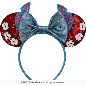 Modrá čelenka s ušima LILO STICH