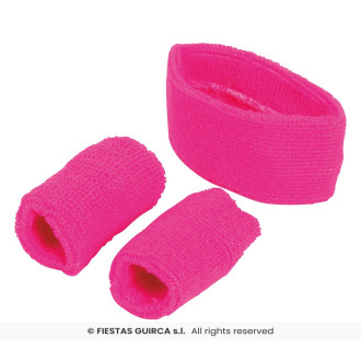 Čelenka s pásky na zápästie - ružové