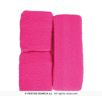 Čelenka s pásky na zápästie - ružové