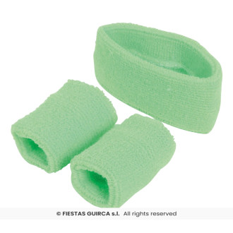 Čelenka s pásky na zápästie - zelené