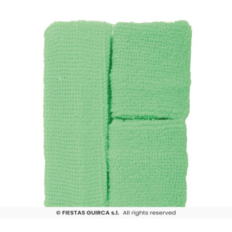 Čelenka s pásky na zápästie - zelené