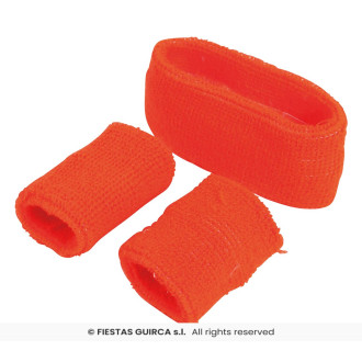 Čelenka s pásky na zápästie - oranž