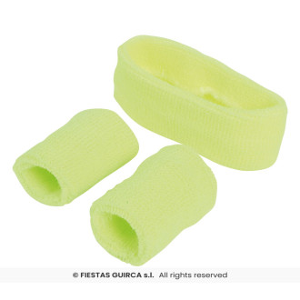 Čelenka s pásikmi na zápästie - žltá