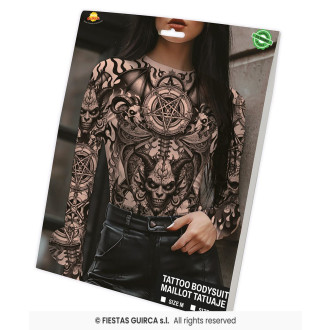 Trikot - body s imitáciou tetovania