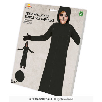 Tunika s kapucňou čierna